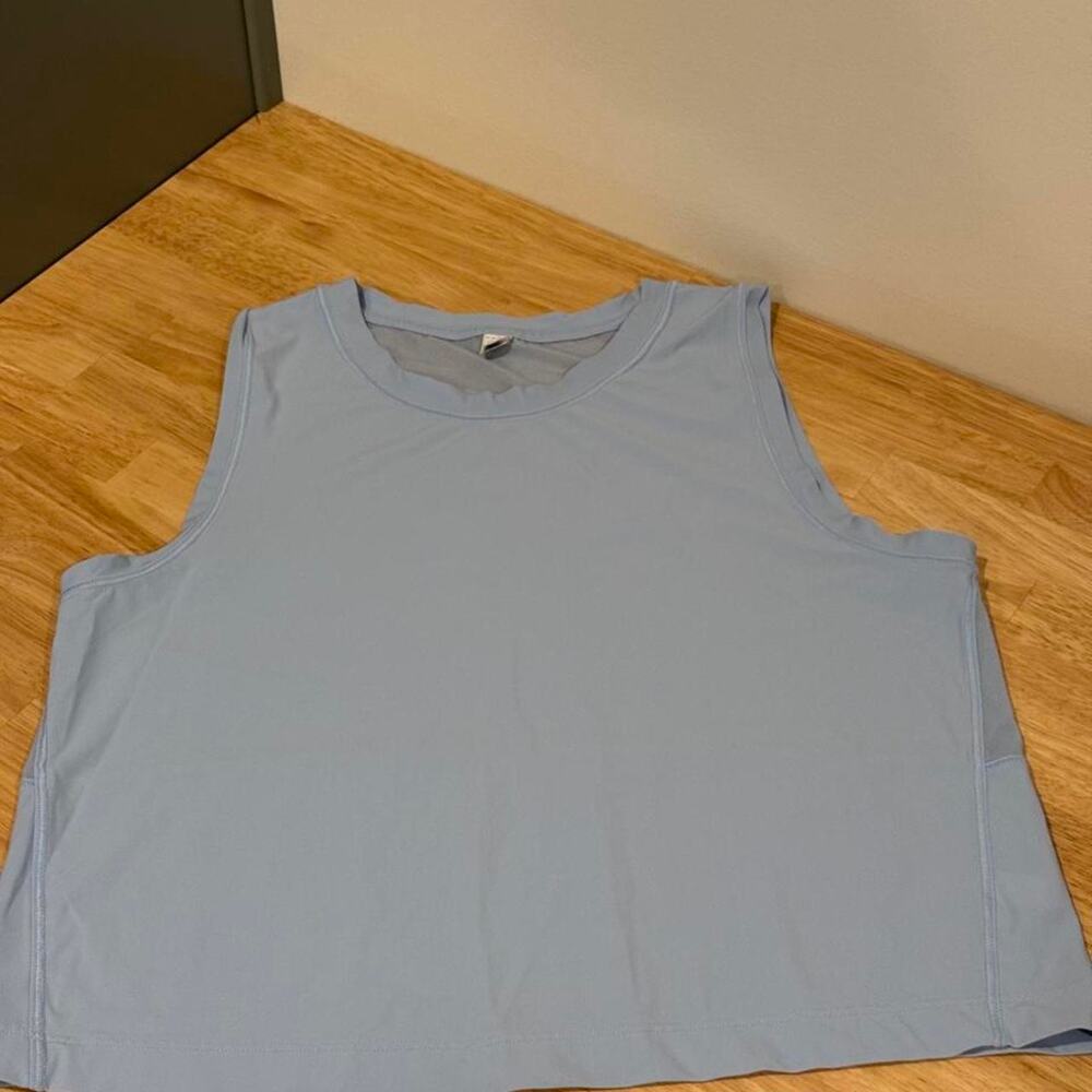 Athleta light blue mesh back